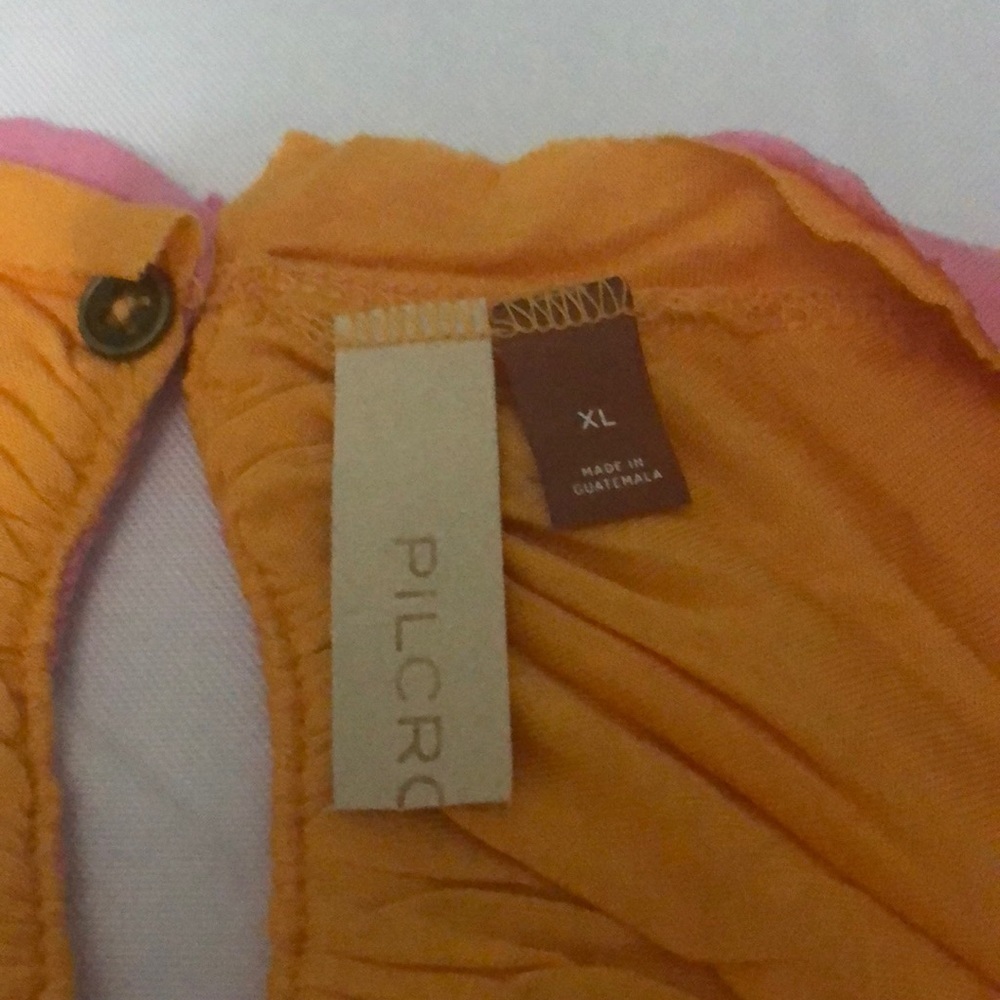 ❤️ XL ❤️ NWT Anthro Reversible Ruched Tank Halter Keyhole Back Button - Picture 5 of 8
